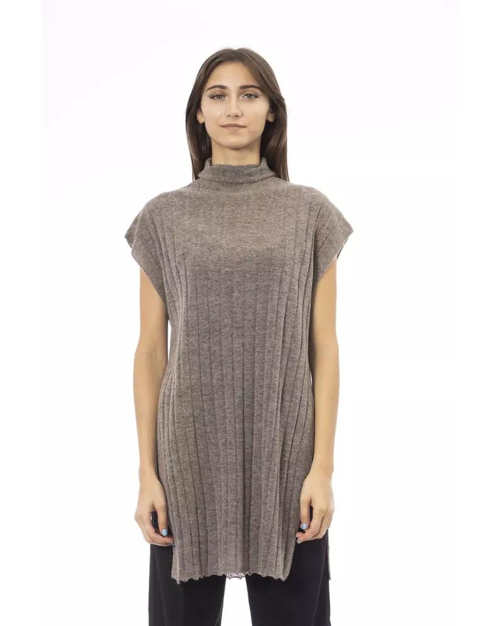 Alpha Studio Women's Brown Nylon Sweater - 42 IT Main image