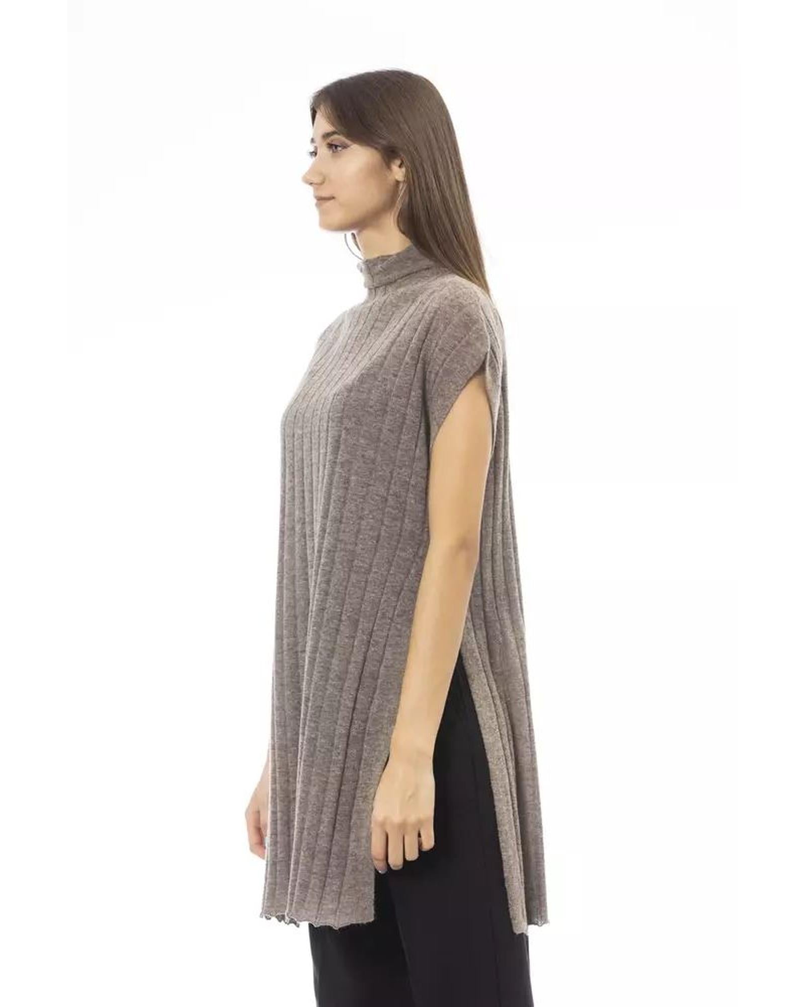 Alpha Studio Women's Brown Nylon Sweater - 42 IT Secondary image