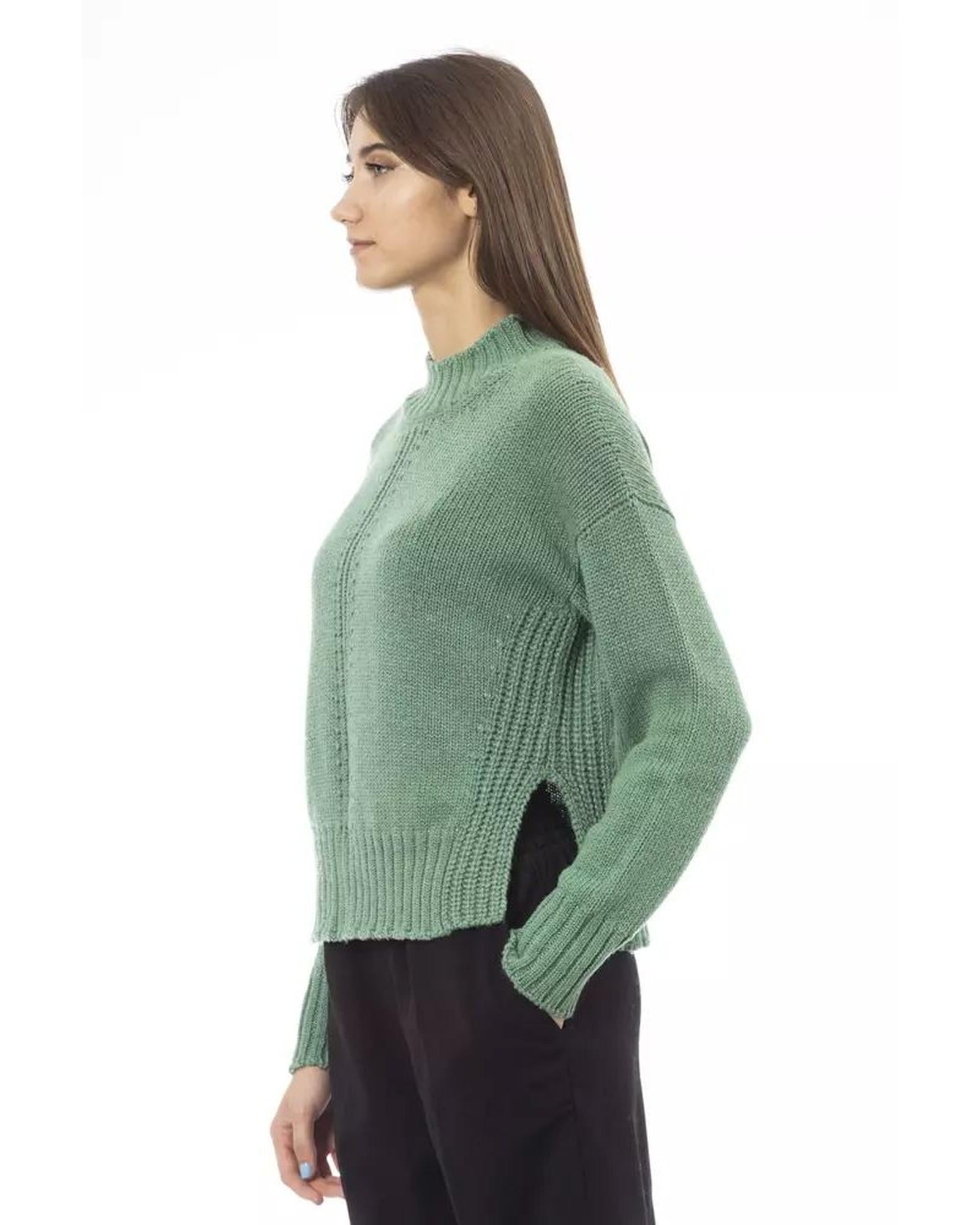 Alpha Studio Women's Green Wool Sweater - 42 IT Secondary image