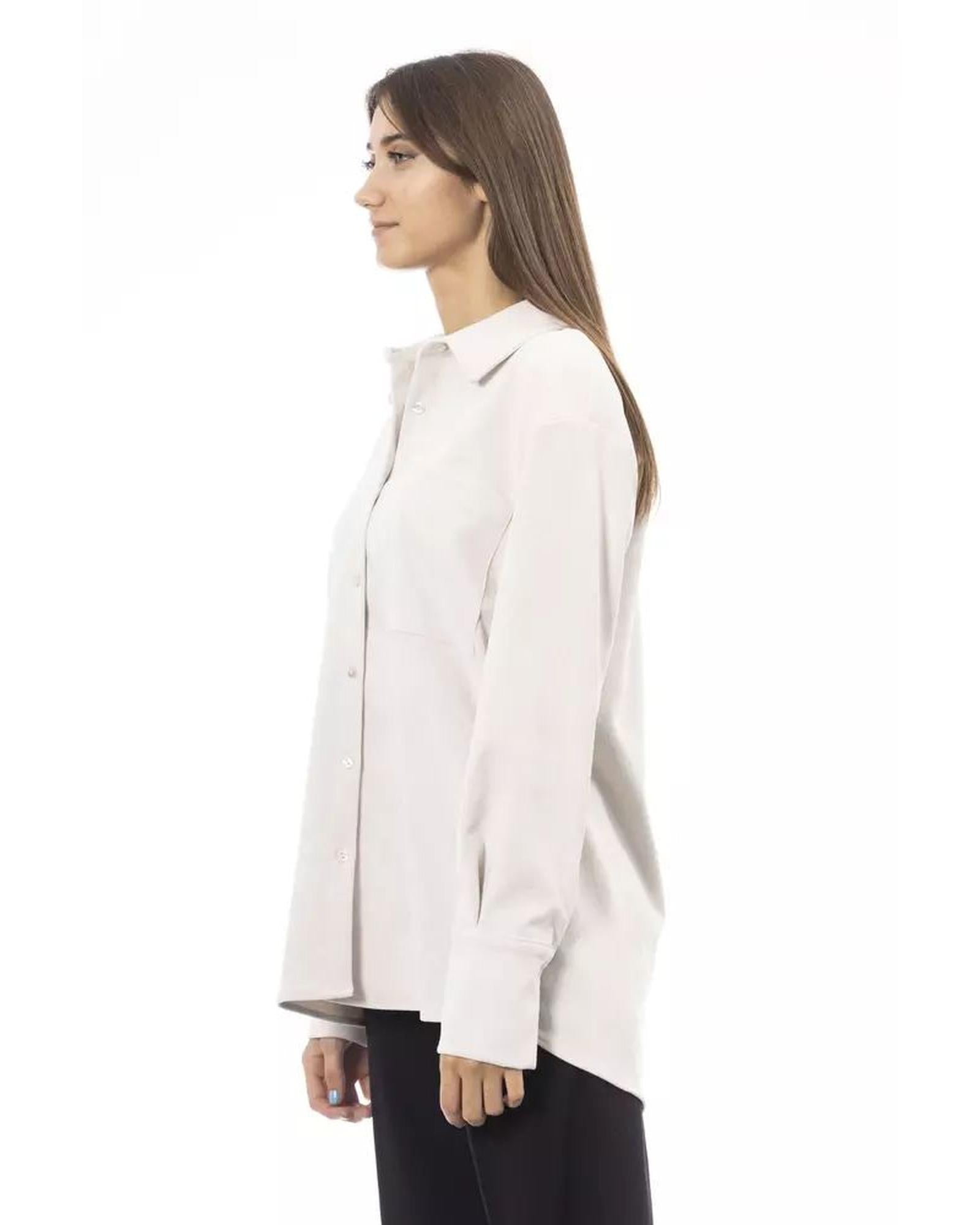 Alpha Studio Women's White Polyester Shirt - 42 IT Secondary image