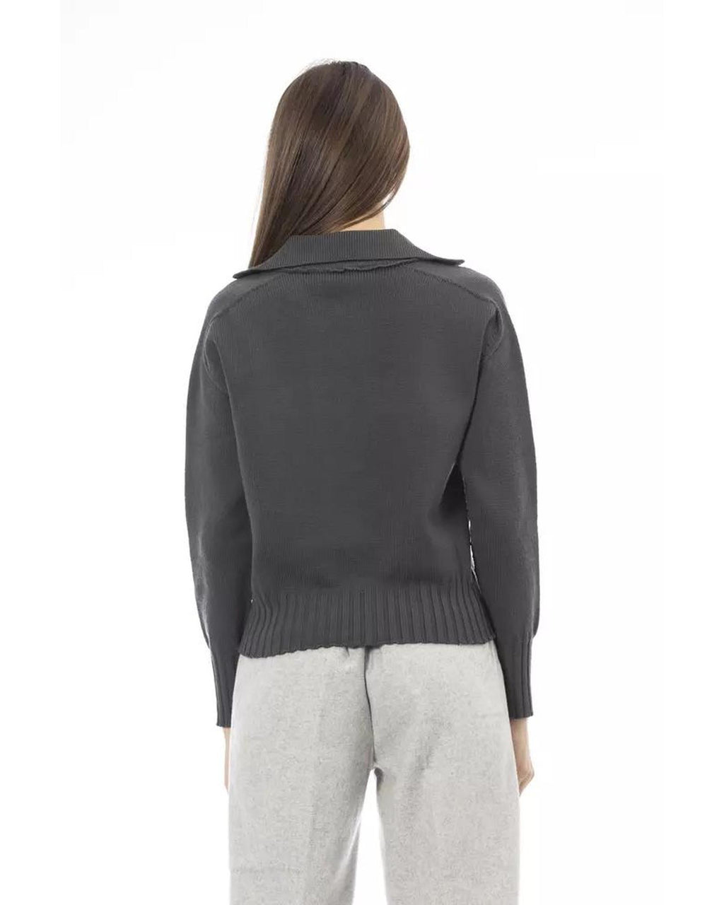 Alpha Studio Women's Green Wool Sweater - 42 IT