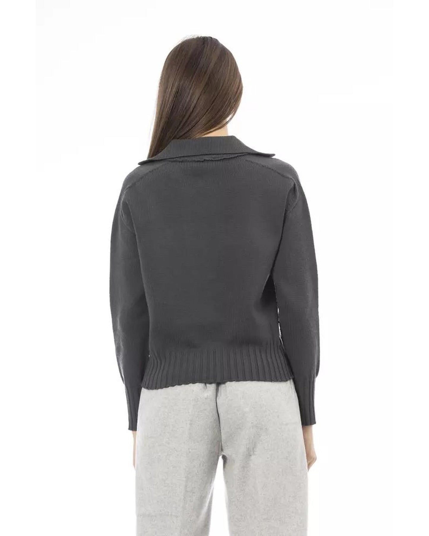 Alpha Studio Women's Green Wool Sweater - 42 IT