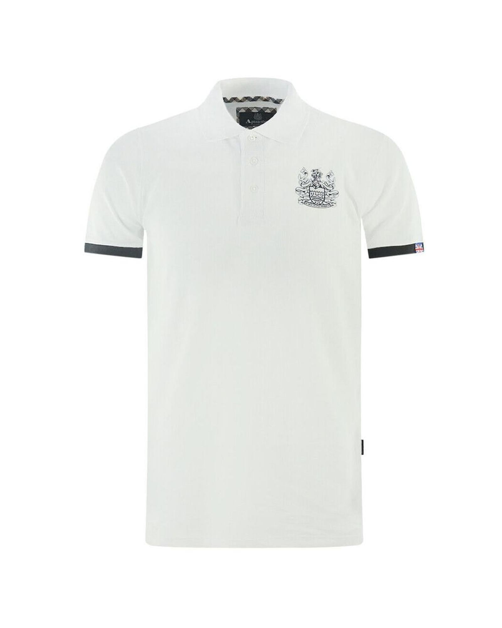 Aquascutum Men's White Cotton Polo Shirt - M Main image