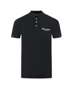 Aquascutum Men's Black Cotton Polo Shirt - L
