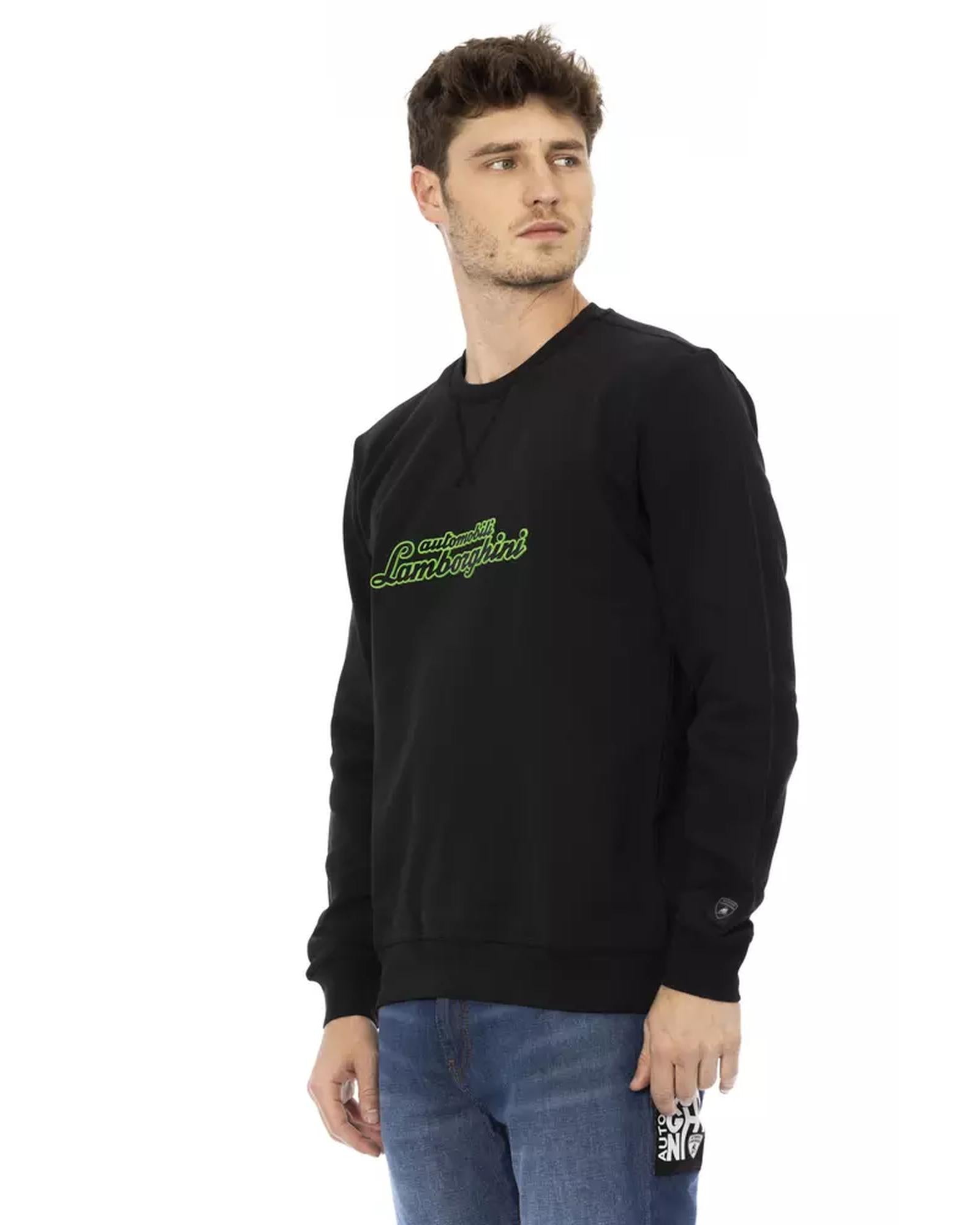 Front Print Crewneck Sweatshirt with Logo Insert on Sleeve L Men Secondary image