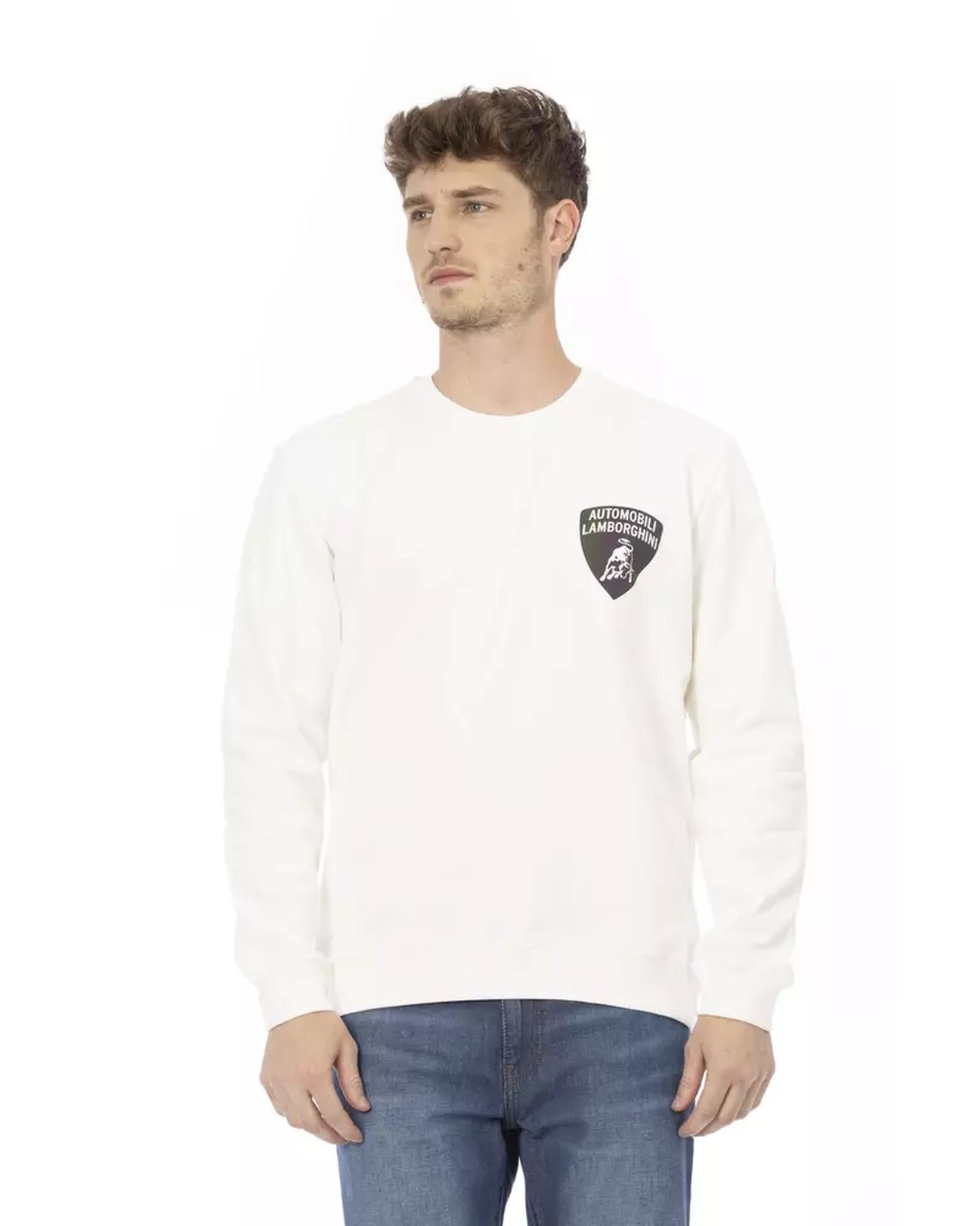 Logo Print Crewneck Sweatshirt with Ribbed Cuffs M Men Main image
