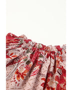 Azura Exchange Printed Split V Neck Blouse - M