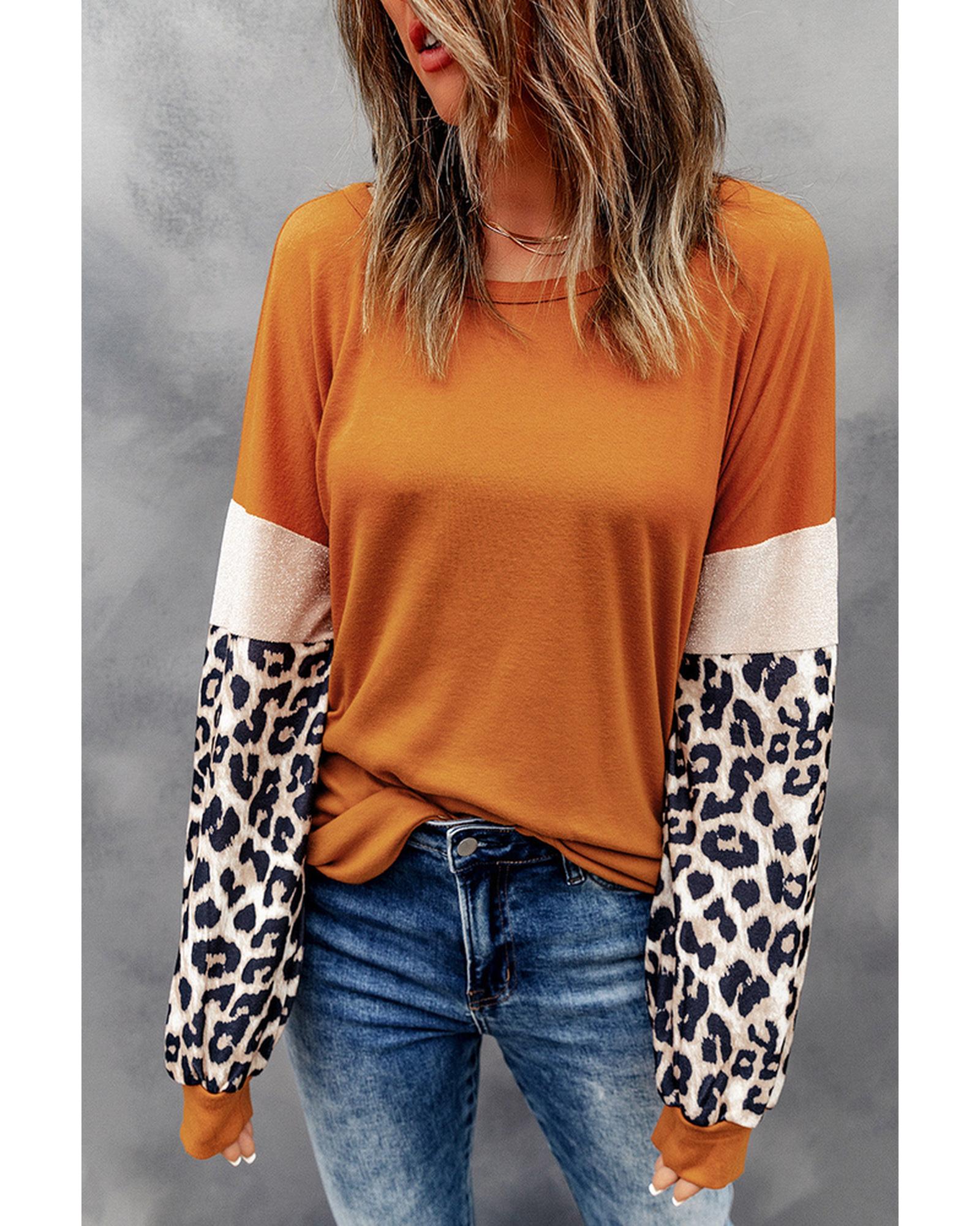 Azura Exchange Patchwork Sequin Long Sleeve Top - L Main image