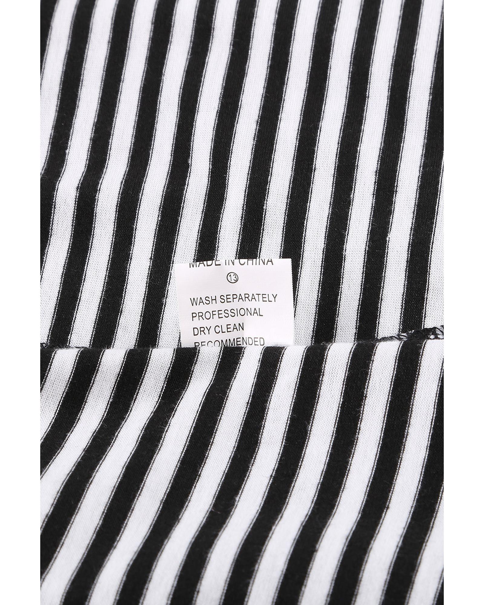 Azura Exchange Pinstripe Patch Pocket Top - L