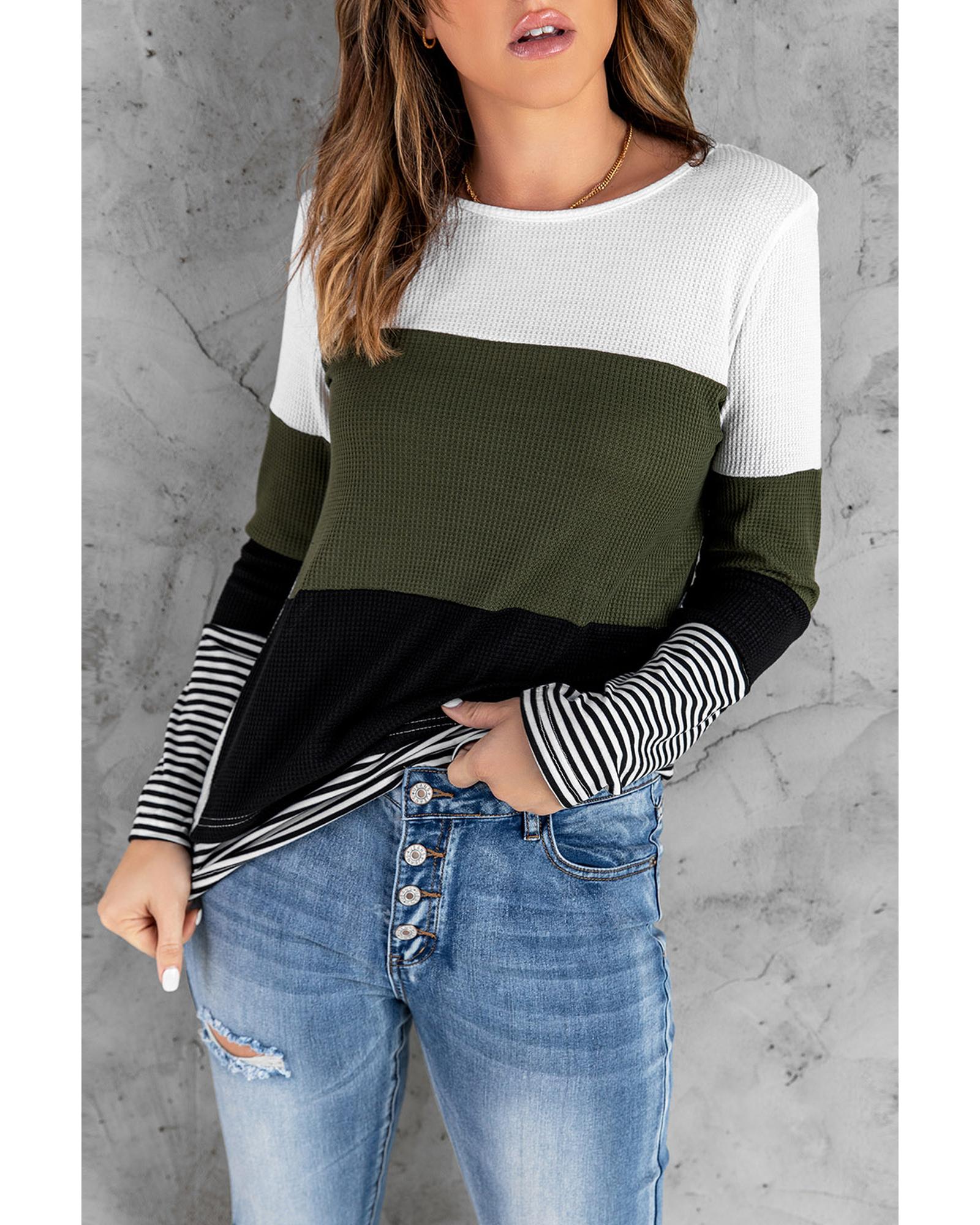 Azura Exchange Colorblock Stripes Top - S Main image