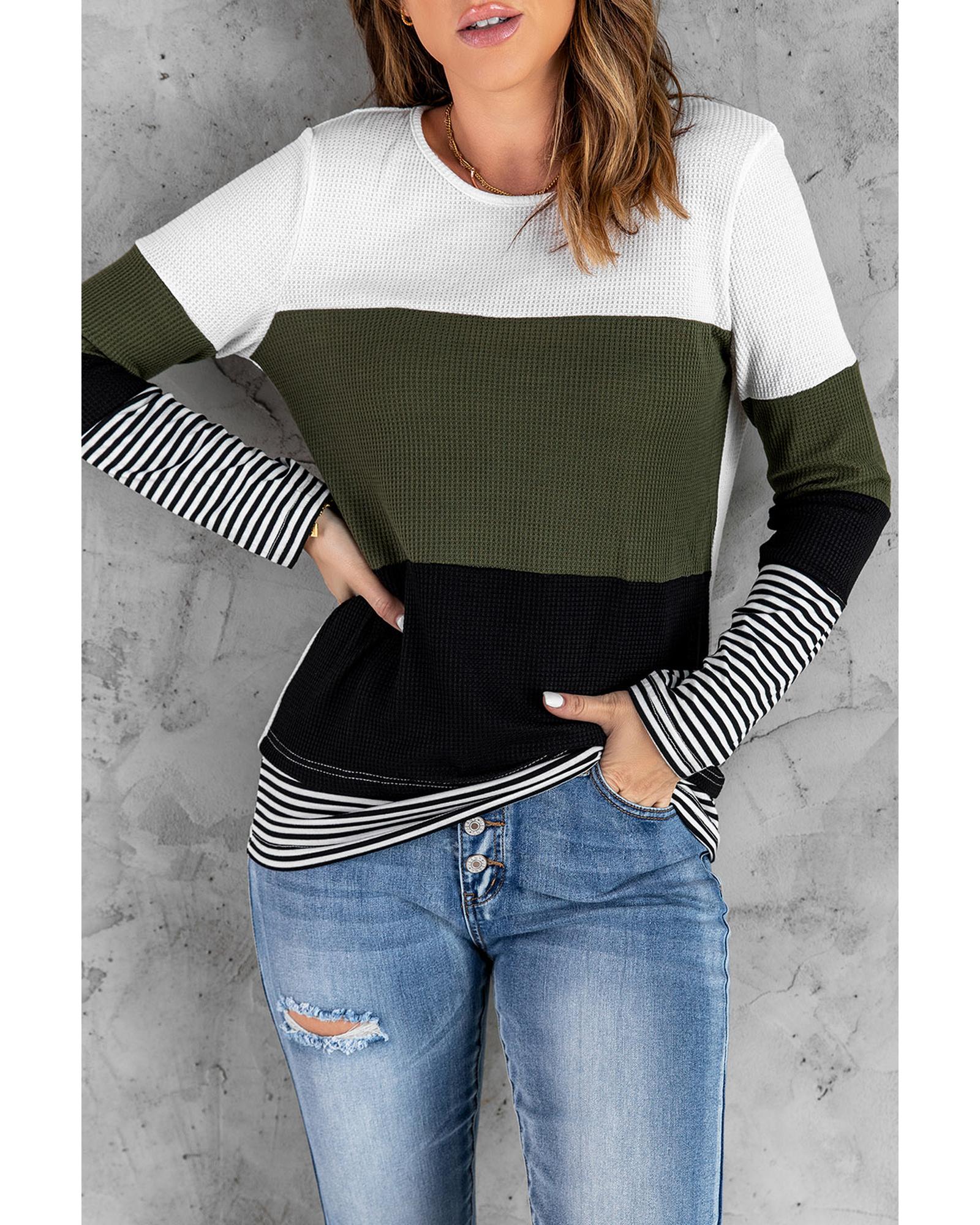 Azura Exchange Colorblock Stripes Top - XL Secondary image