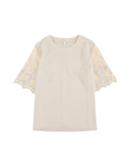 Azura Exchange Lace Sleeve Patchwork Top - M