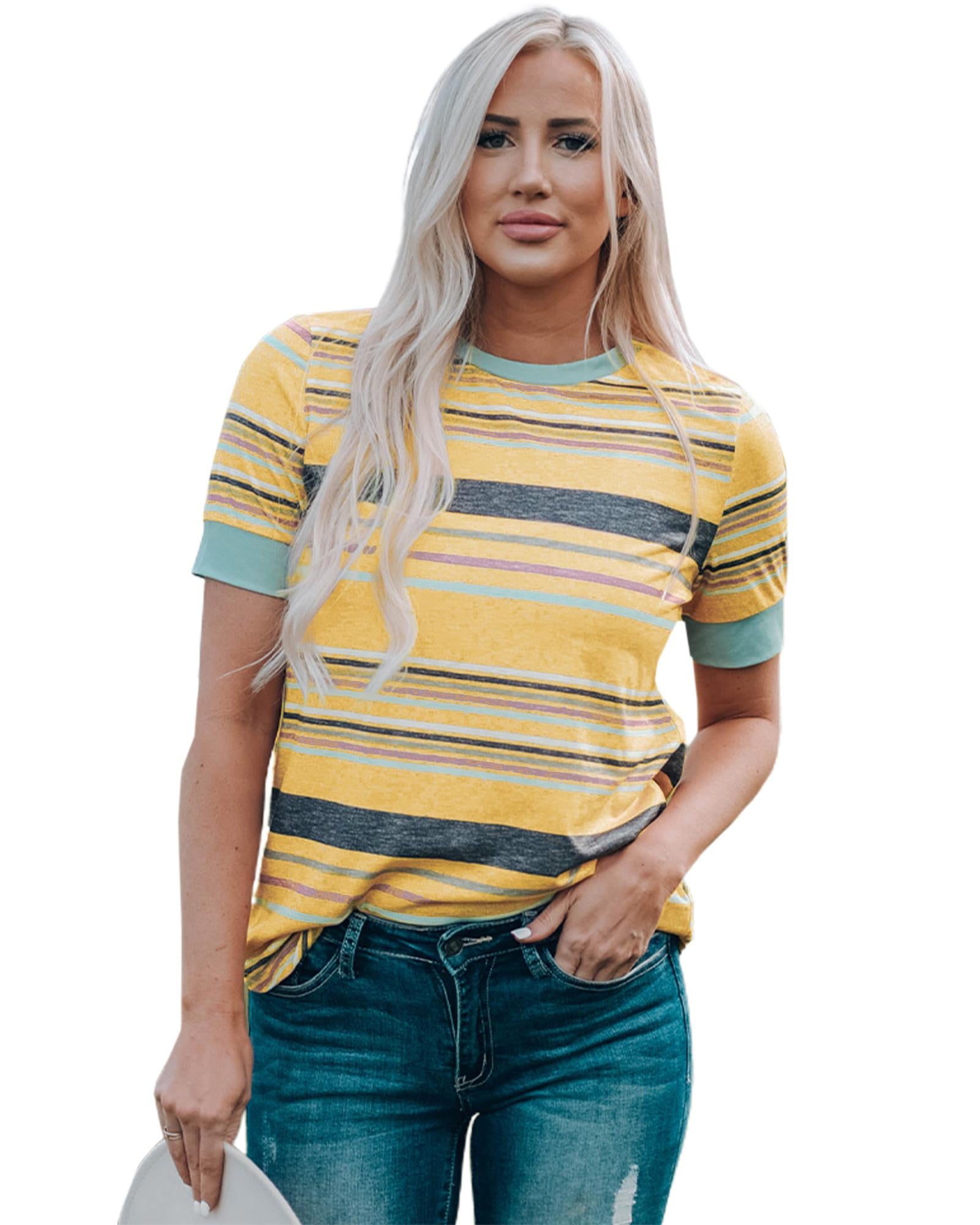 Azura Exchange Luxury Striped Crew Neck T-Shirt - XL Secondary image