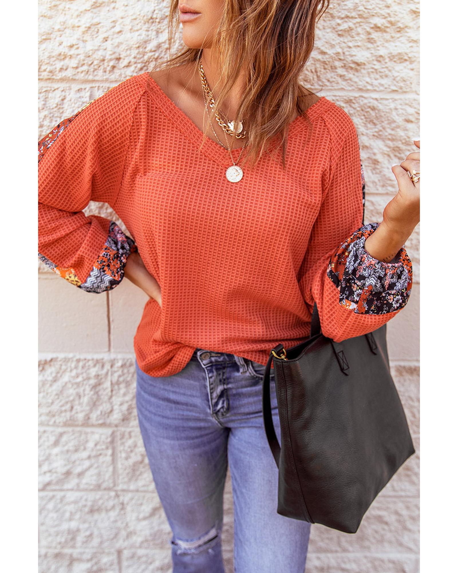 Azura Exchange Eyelet Thermal Knit Top - L Main image