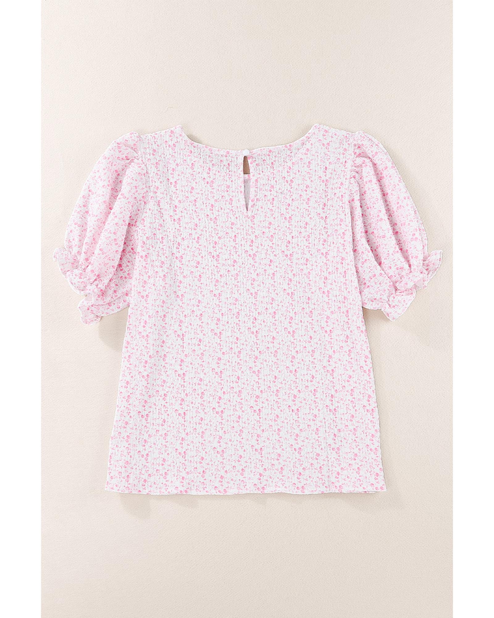 Azura Exchange Smocked Puff Sleeve Blouse - 2XL