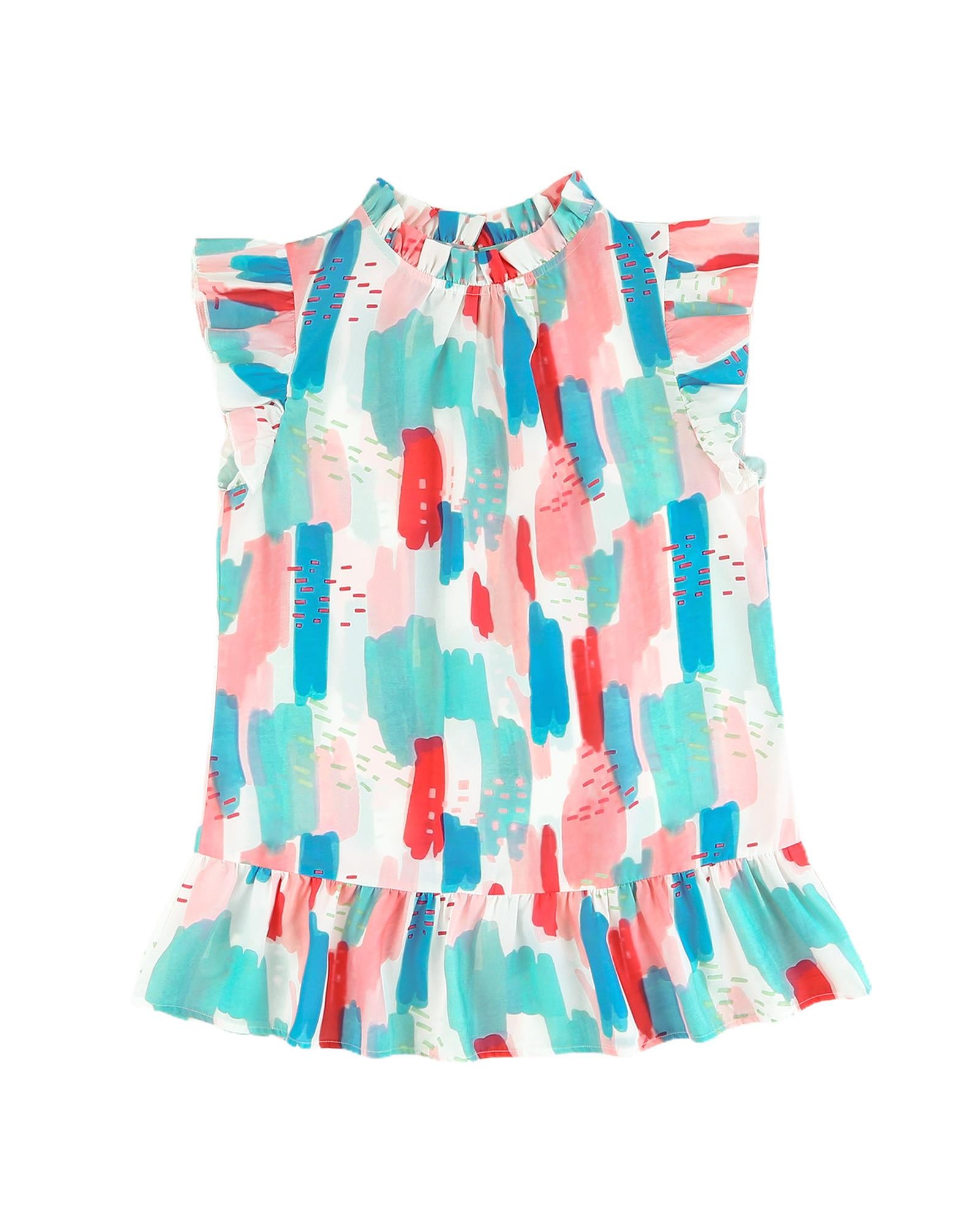Azura Exchange Ruffled Mock Neck Top - XL Secondary image