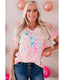 Azura Exchange Leopard V Neck Short Sleeve Top - 2XL