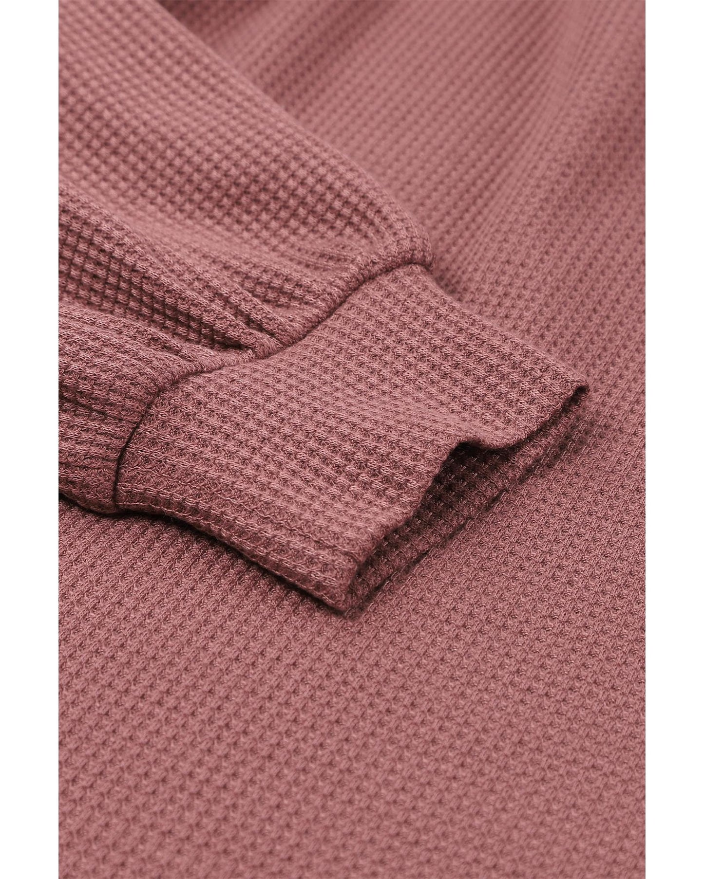 Azura Exchange Puff Sleeve Waffle Knit Top - M