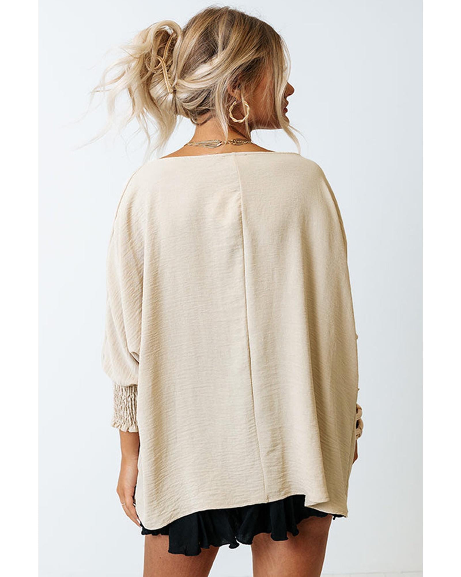 Azura Exchange Smocked Wrist Shift Top - S Secondary image