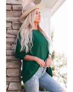 Azura Exchange Smocked Wrist Shift Top - M