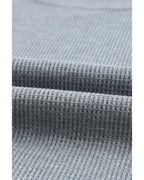 Azura Exchange Ribbed Trim Waffle Knit Top - XL