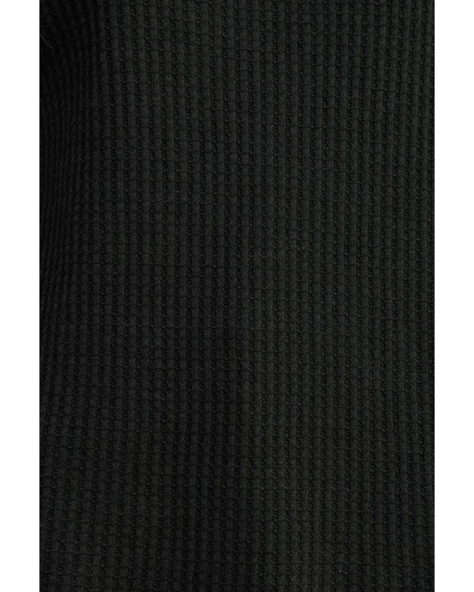 Azura Exchange Ribbed Trim Waffle Knit Top - 2XL