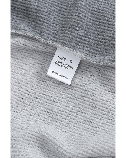 Azura Exchange Leopard Contrast Sleeve Colorblock Waffle Knit Top - M