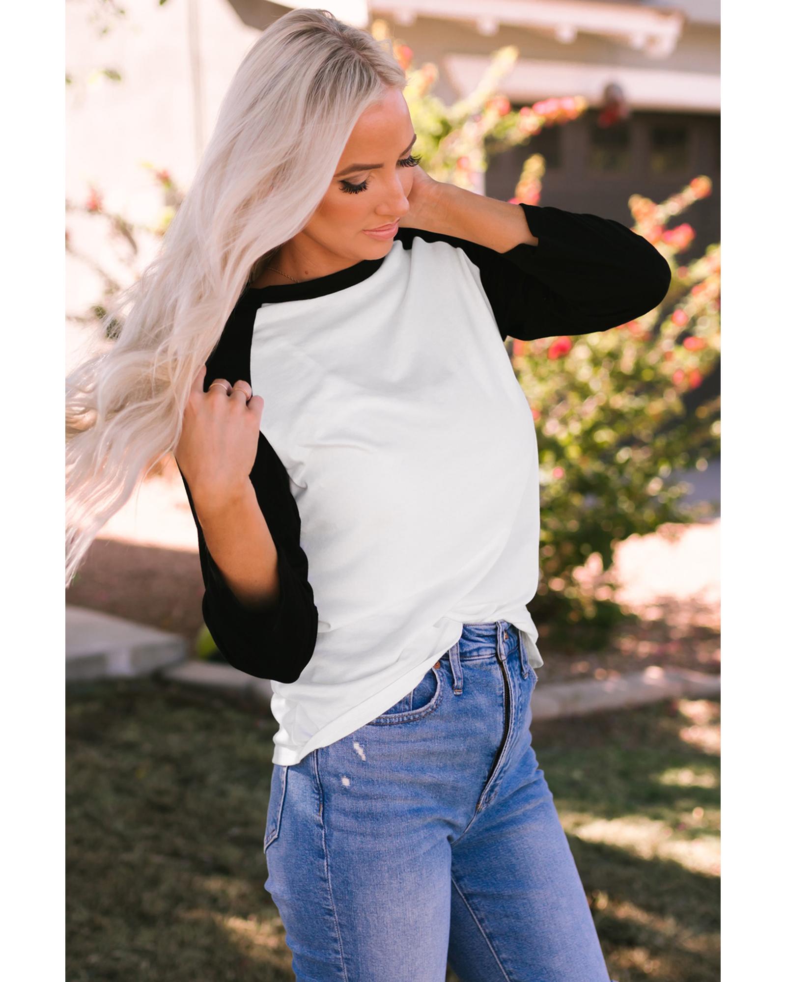 Azura Exchange Raglan Sleeve Pullover Top - M