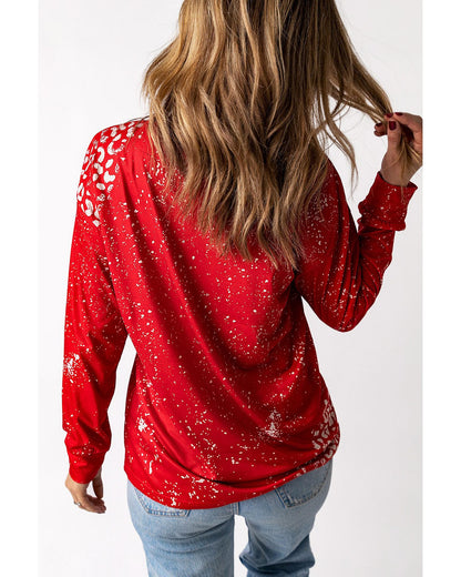 Azura Exchange Bleached Leopard Spot Pullover - L