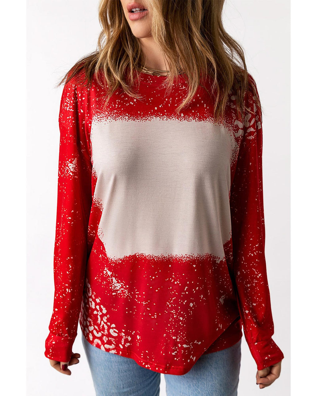 Azura Exchange Bleached Leopard Spot Pullover - M