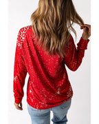 Azura Exchange Bleached Leopard Spot Pullover - S