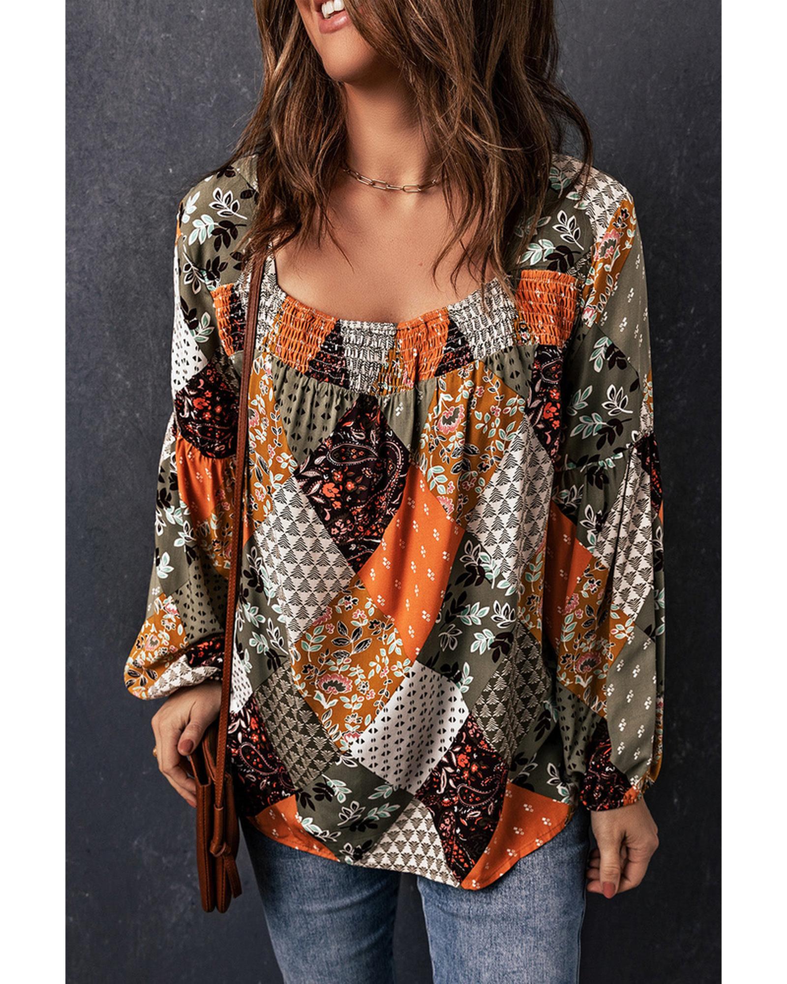 Azura Exchange Mixed Print Blouse - S Main image