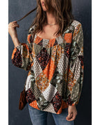 Azura Exchange Mixed Print Blouse - S