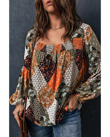 Azura Exchange Mixed Print Blouse - S