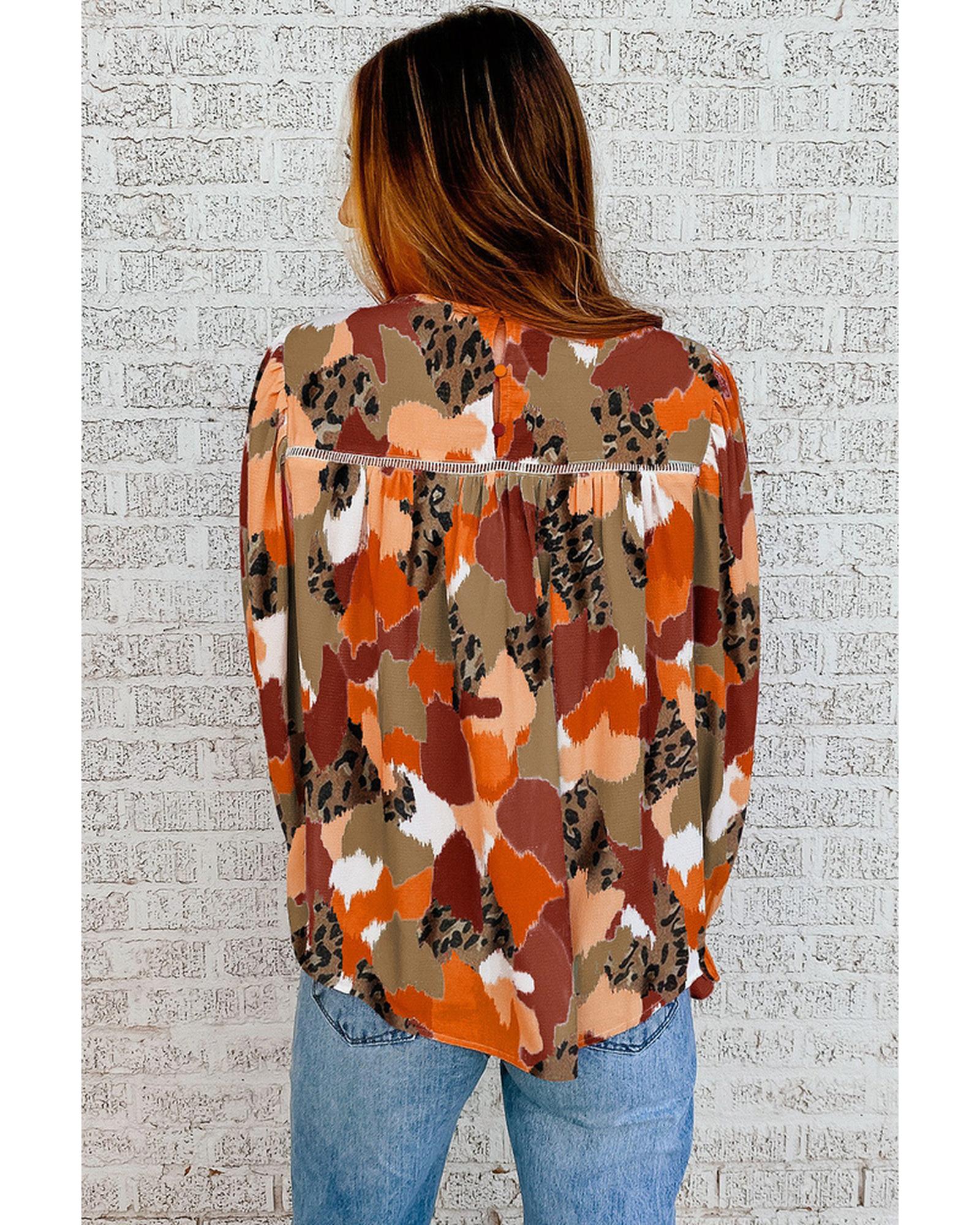 Azura Exchange Printed Long Sleeve Blouse - XL Secondary image