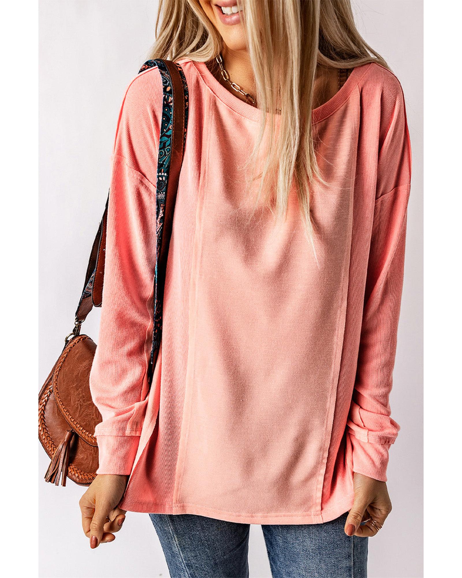Azura Exchange Patchwork Long Sleeve Top - M Main image