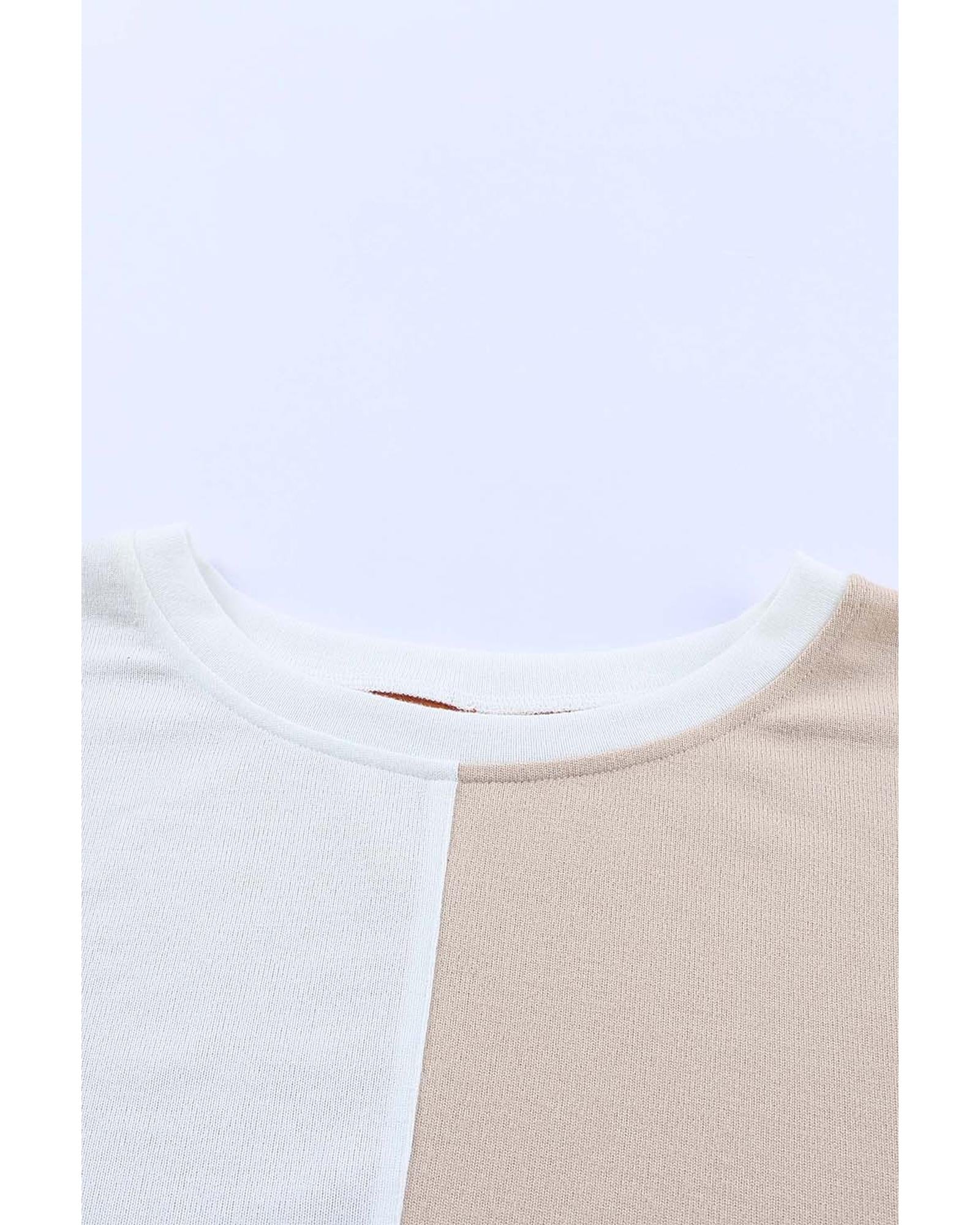 Azura Exchange Color Block Patchwork Long Sleeve Top - M Secondary image