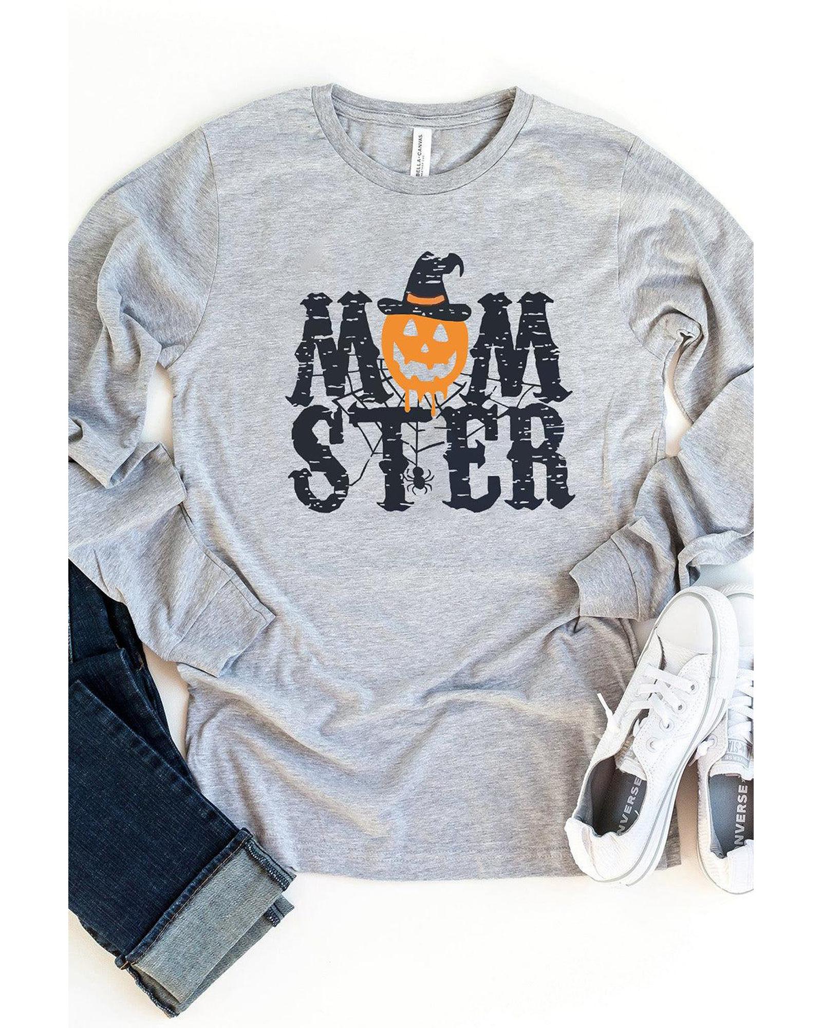 Azura Exchange Pumpkin Graphic Print Crew Neck Top - S Secondary image