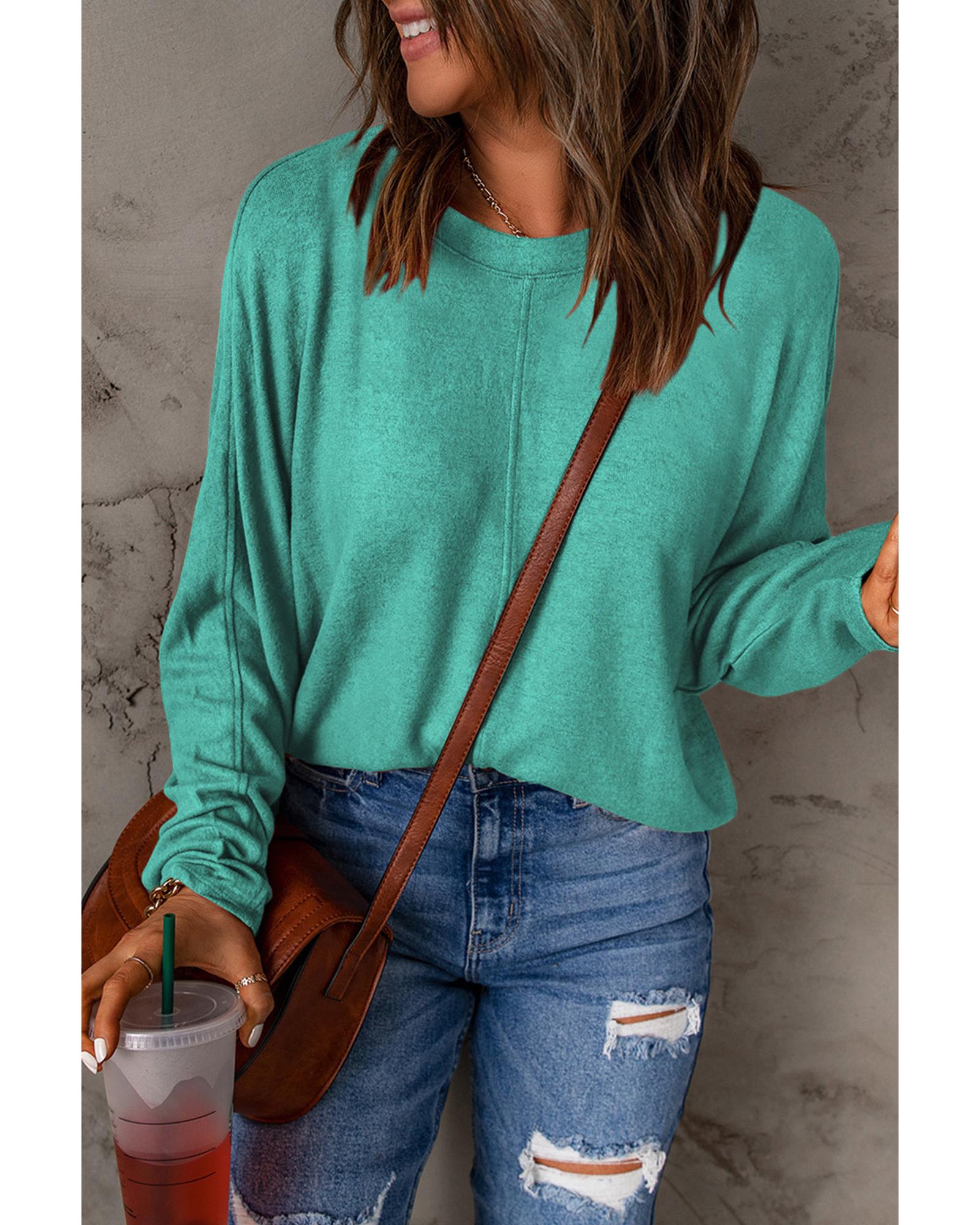 Azura Exchange Patchwork Long Sleeve Top - S Secondary image