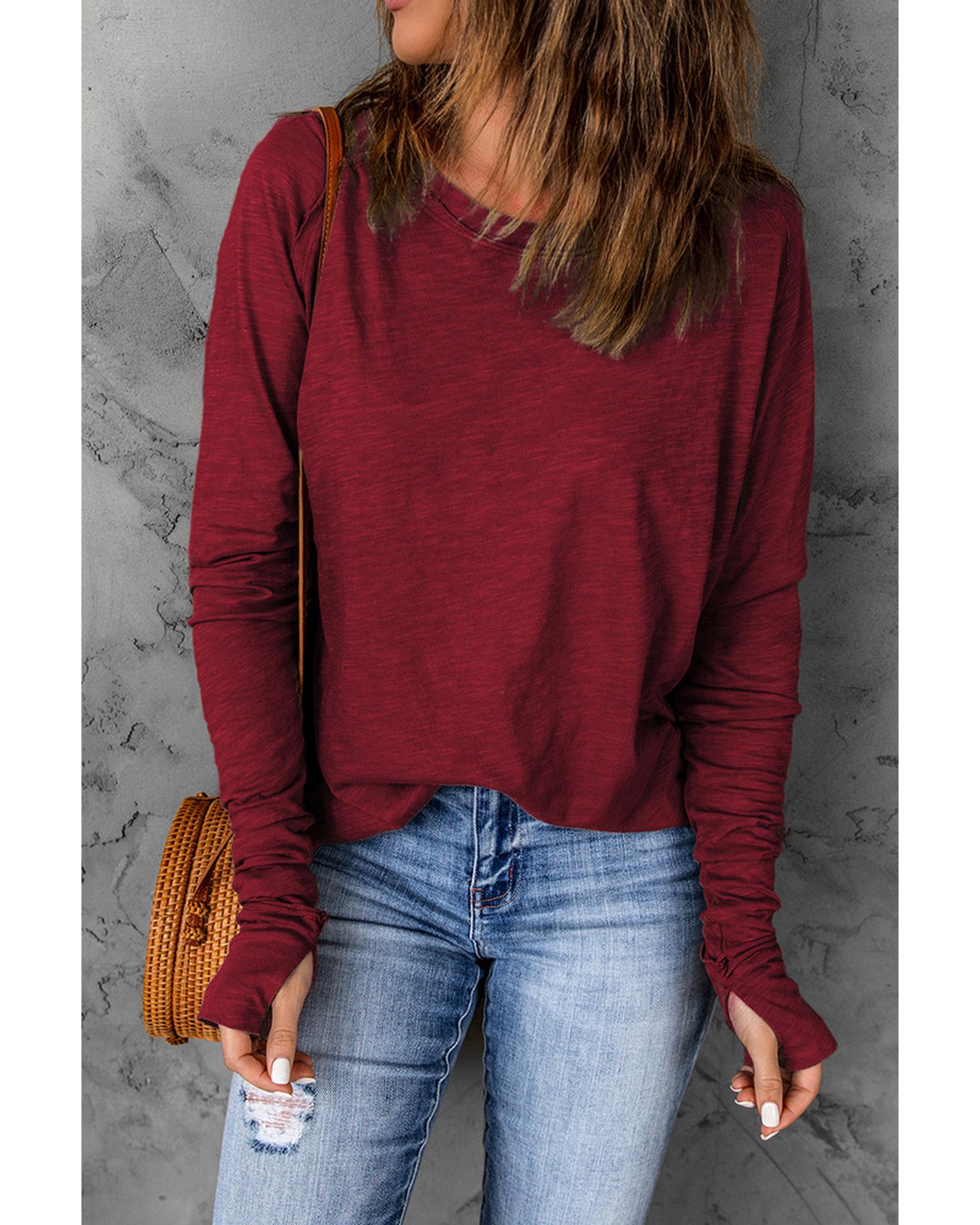 Azura Exchange Crew Neck Long Sleeve Top - L Main image