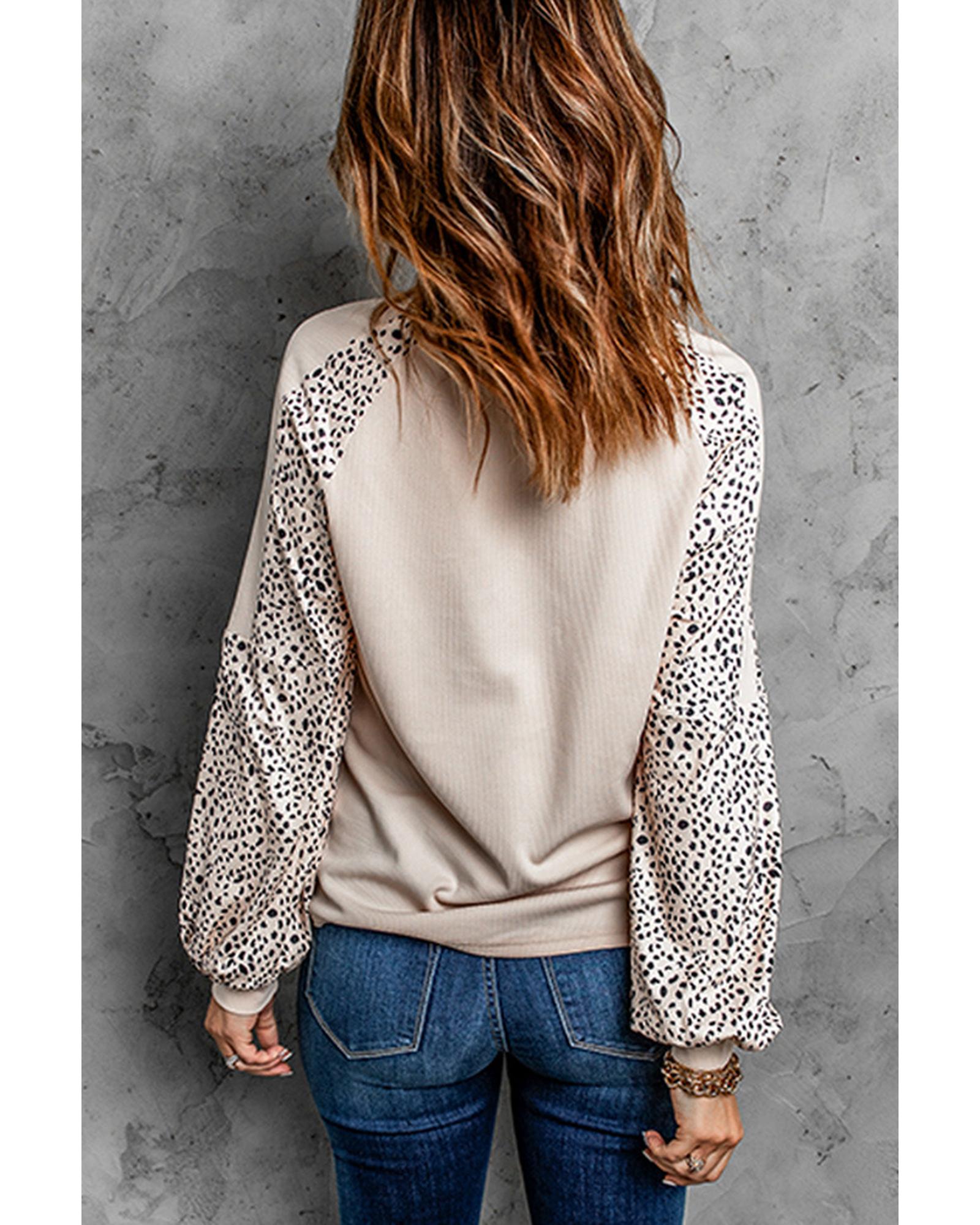 Azura Exchange Thankful Leopard Print Long Sleeve Top - XL Secondary image