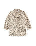 Azura Exchange Frilled Neck Cheetah Blouse - L