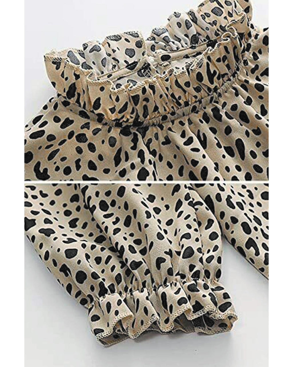Azura Exchange Frilled Neck Cheetah Blouse - S