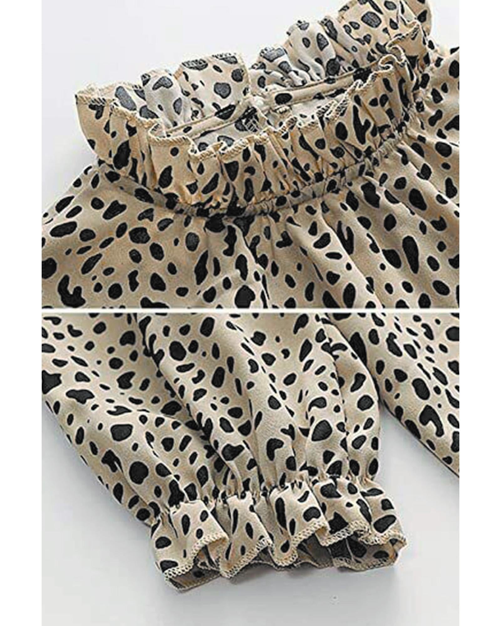 Azura Exchange Frilled Neck Cheetah Blouse - XL Secondary image