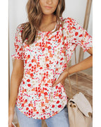 Azura Exchange Ruffle Bubble Sleeve Blouse - M