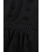 Azura Exchange Swiss Dot Ruffle Babydoll Blouse - M