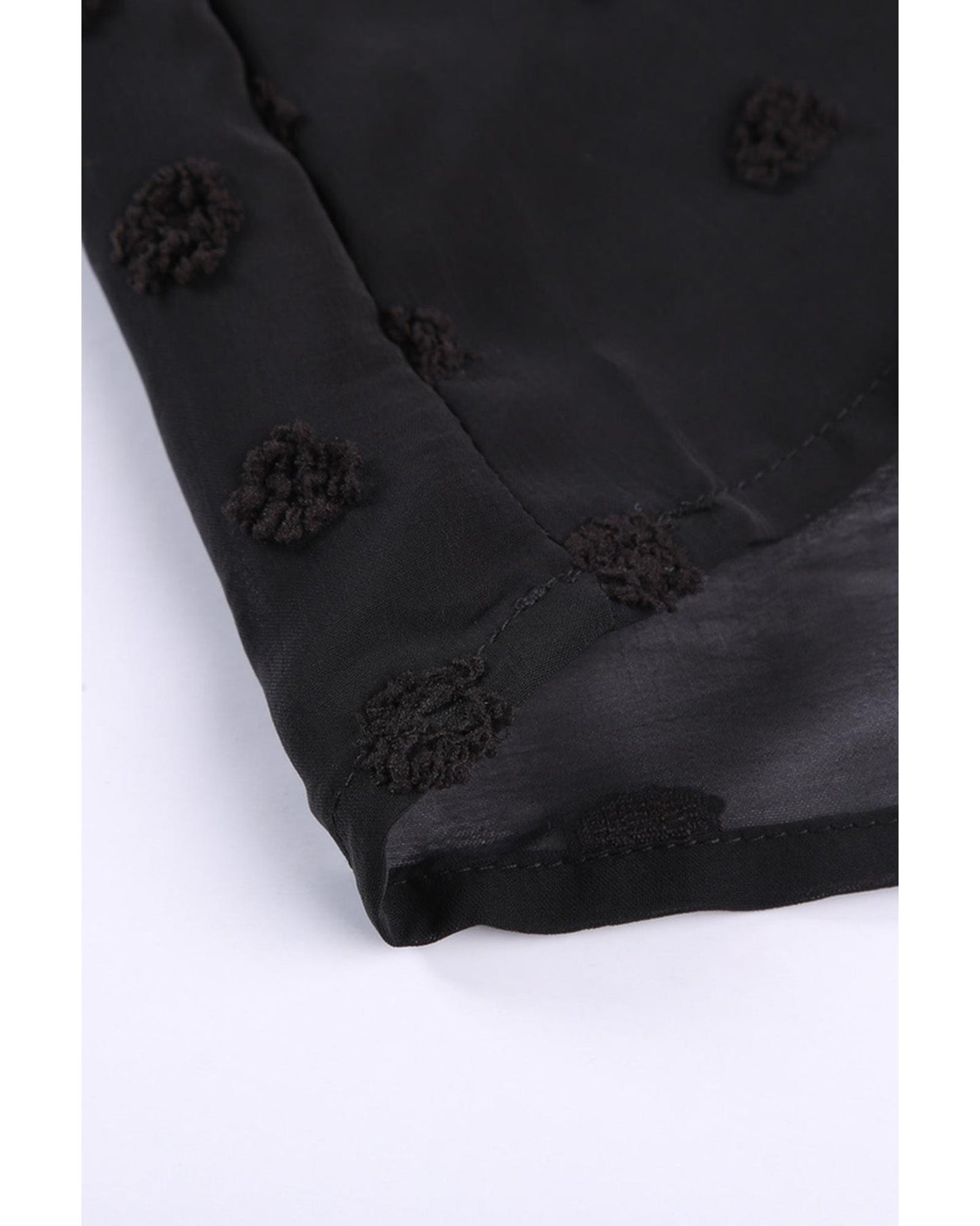 Azura Exchange Swiss Dot Ruffle Babydoll Blouse - XL