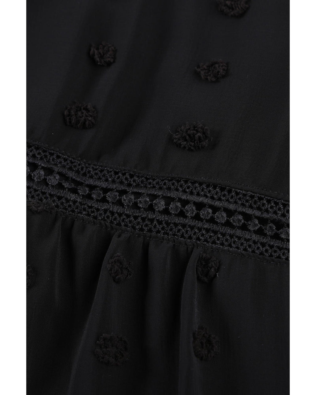 Azura Exchange Swiss Dot Ruffle Babydoll Blouse - XL
