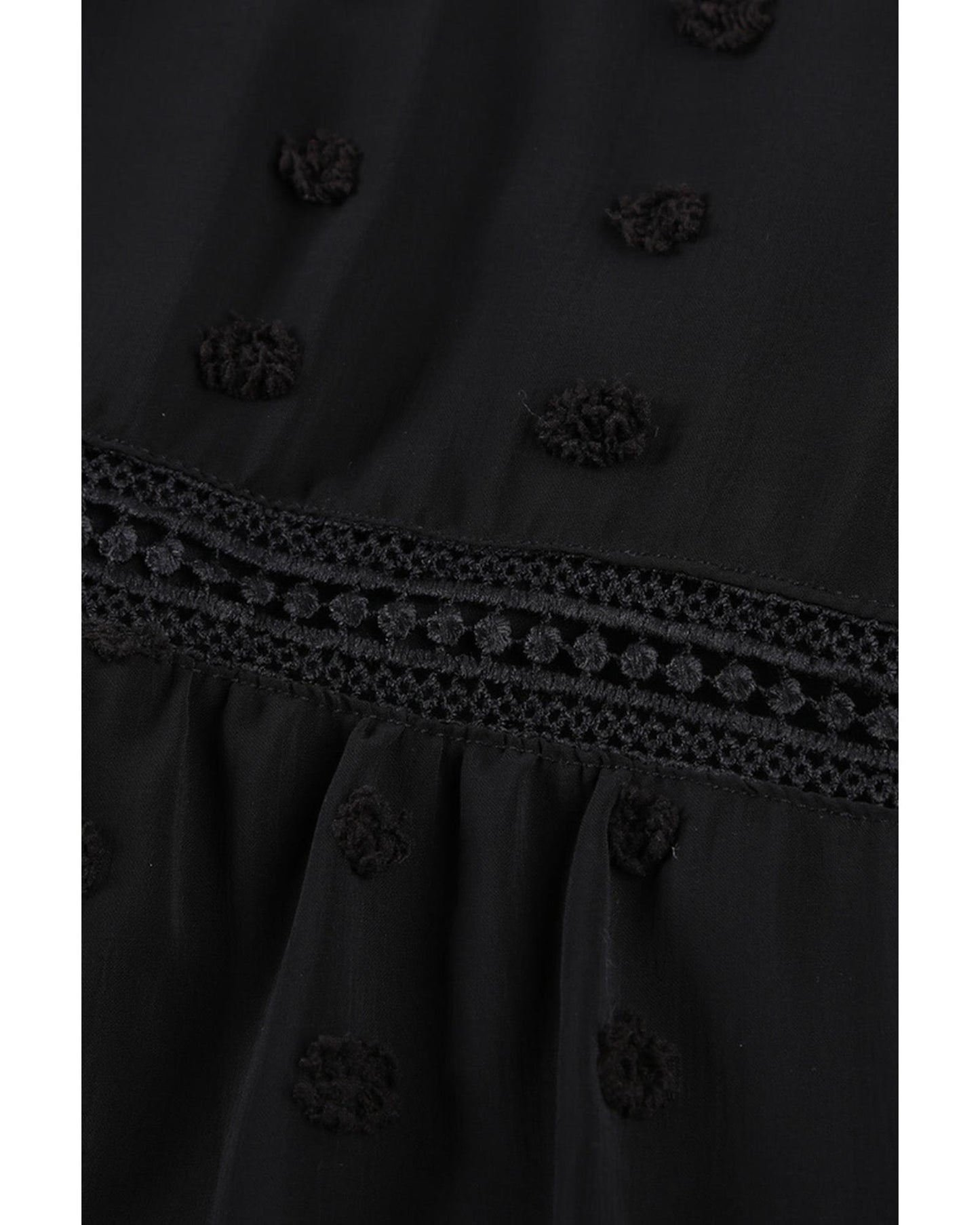 Azura Exchange Swiss Dot Ruffle Babydoll Blouse - XL