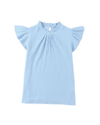Azura Exchange Frilled Neck Textured Blouse - S